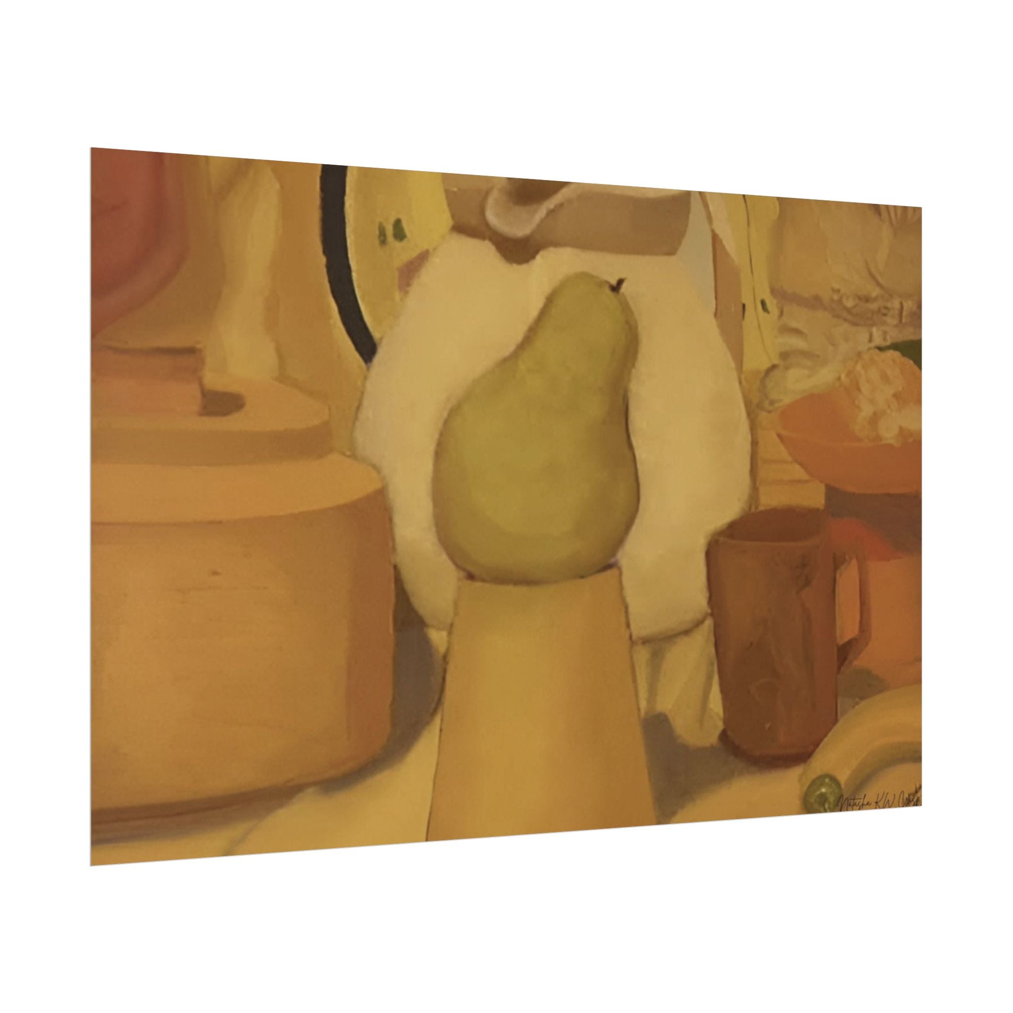 Limited Edition Fine Art Print   285gsm Modern  Decor "Golden Honey Pear"