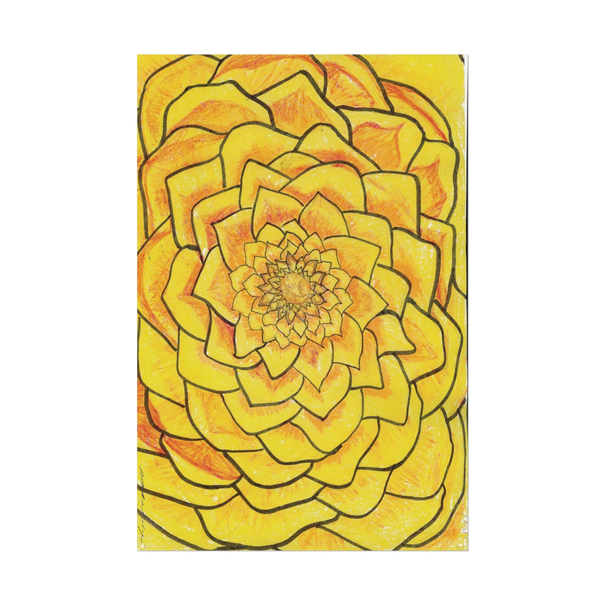 Open Edition Fine Art Print  Abstract Floral Wall Art  285gsm Museum Matte Paper  Large 20x30 Vertical Artwork Modern Botanical Decor