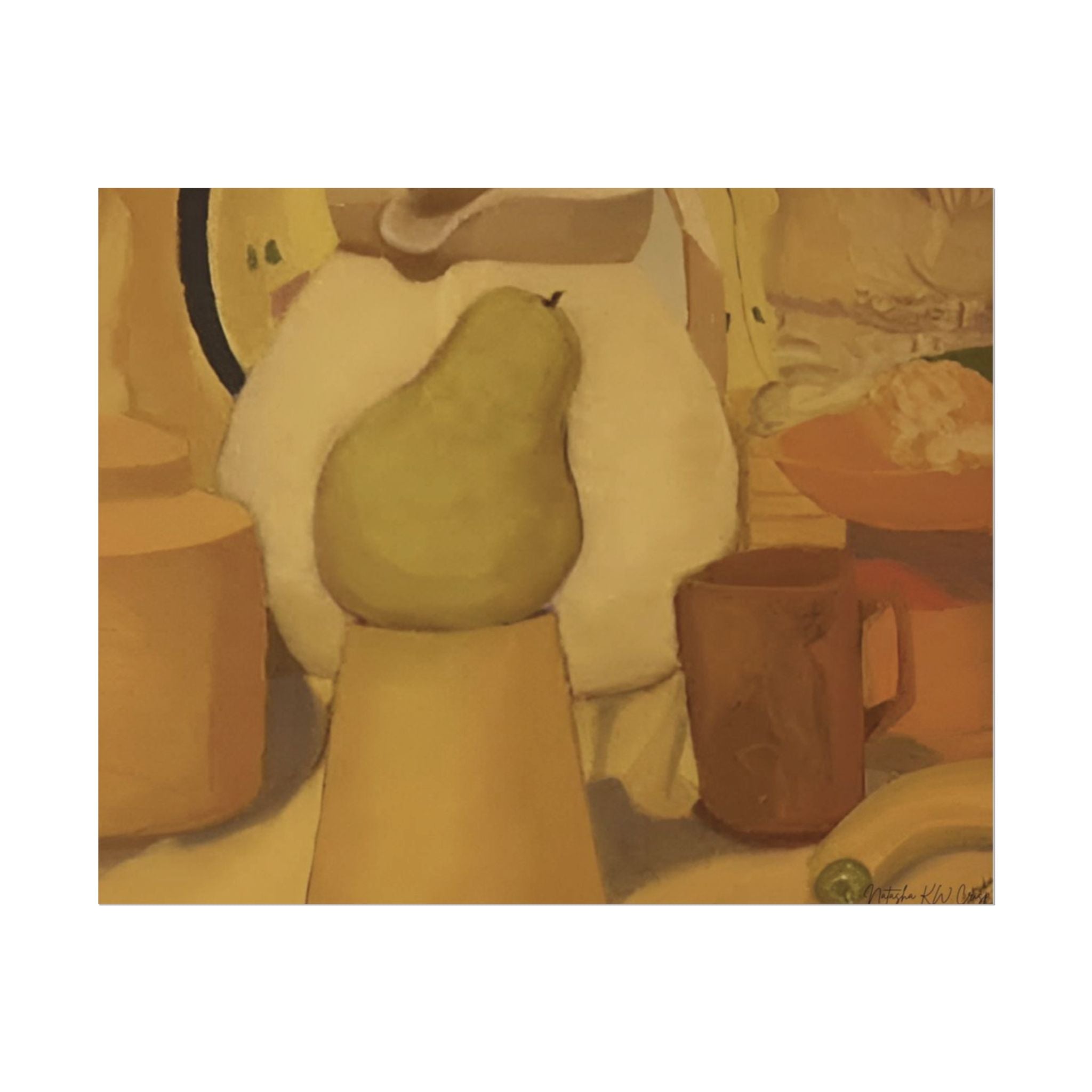 Limited Edition Fine Art Print   285gsm Modern  Decor "Golden Honey Pear"