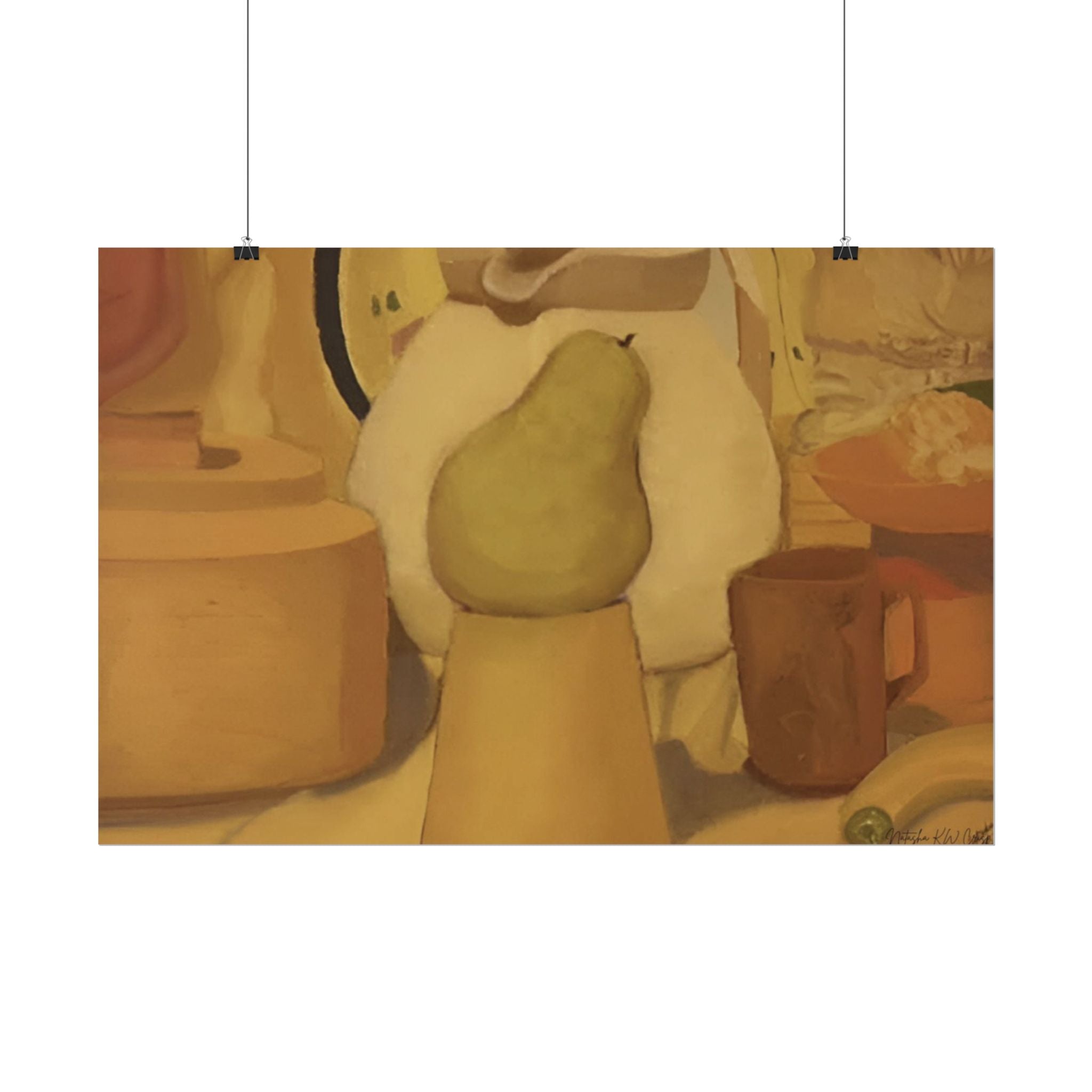 Limited Edition Fine Art Print   285gsm Modern  Decor "Golden Honey Pear"