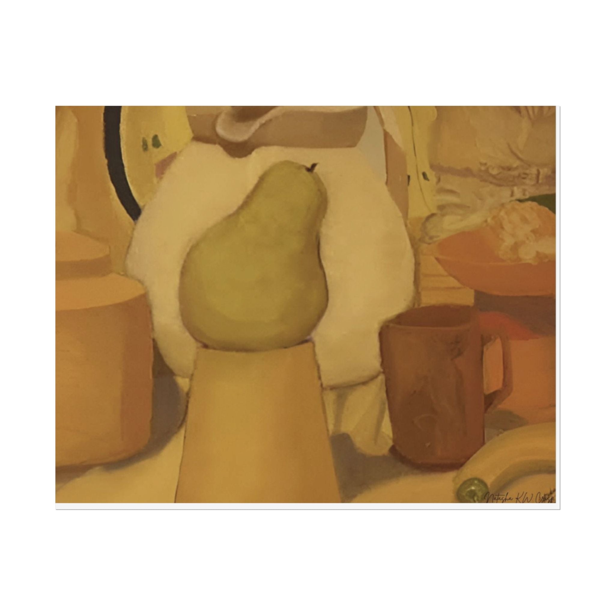 Limited Edition Fine Art Print   285gsm Modern  Decor "Golden Honey Pear"