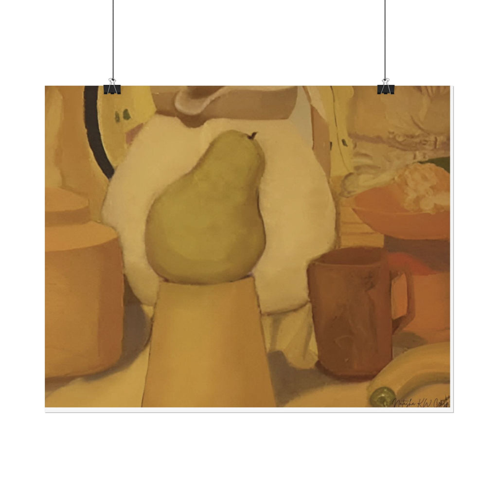 Limited Edition Fine Art Print   285gsm Modern  Decor "Golden Honey Pear"