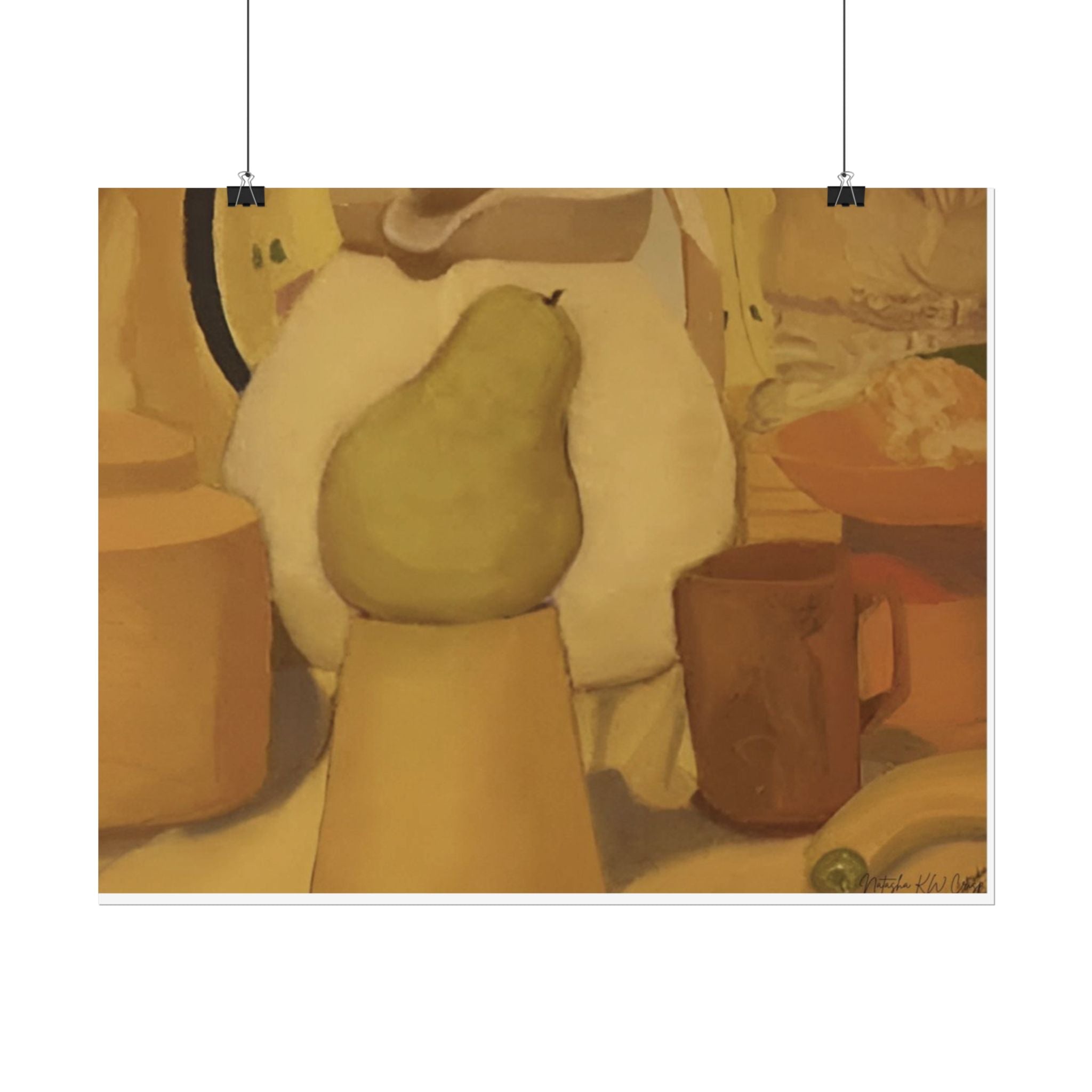 Limited Edition Fine Art Print   285gsm Modern  Decor "Golden Honey Pear"