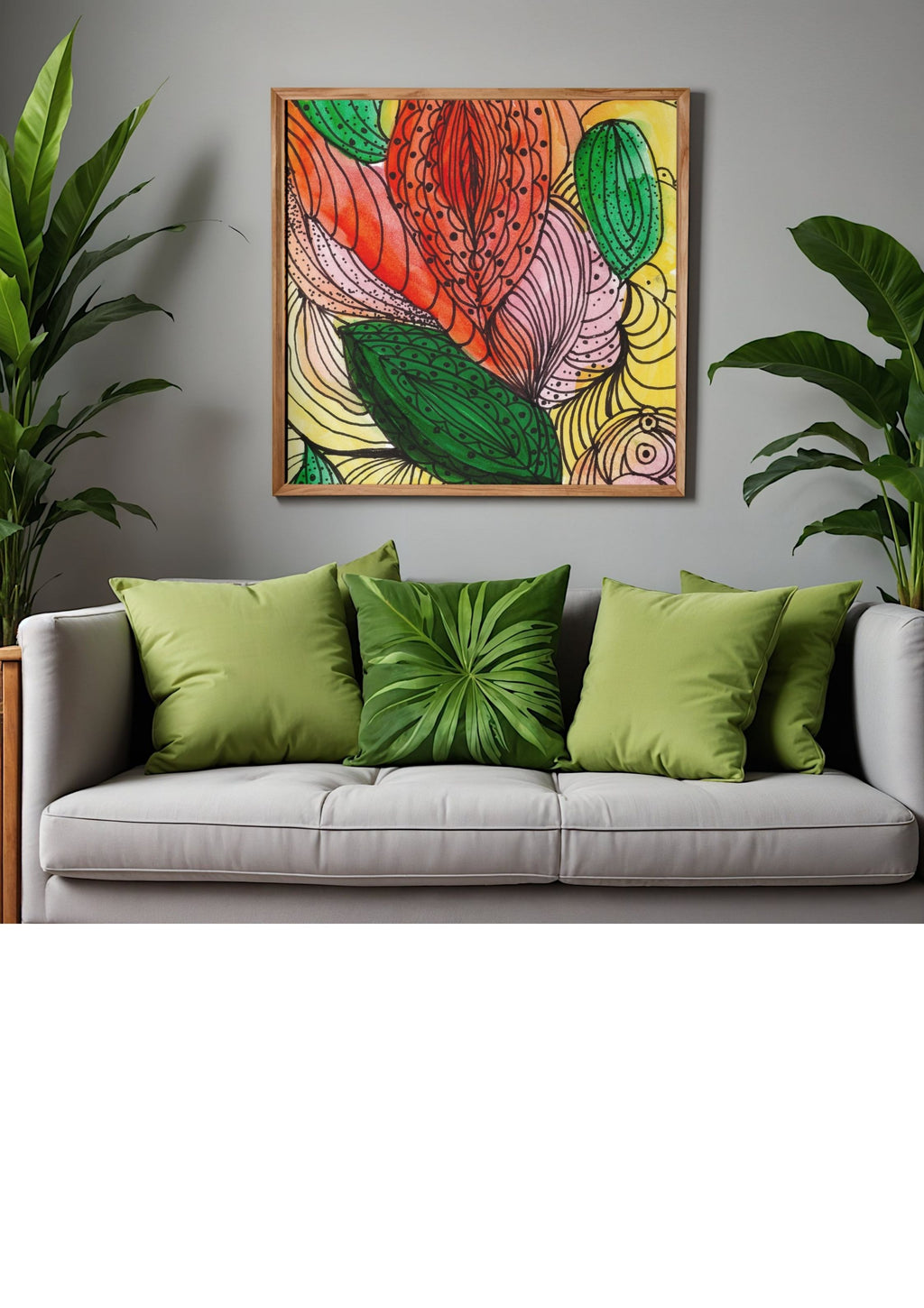 Open Edition Fine Art Print  Abstract Floral Wall Art  285gsm Museum Matte Paper  Large 20x30 Vertical Artwork Modern Botanical Decor