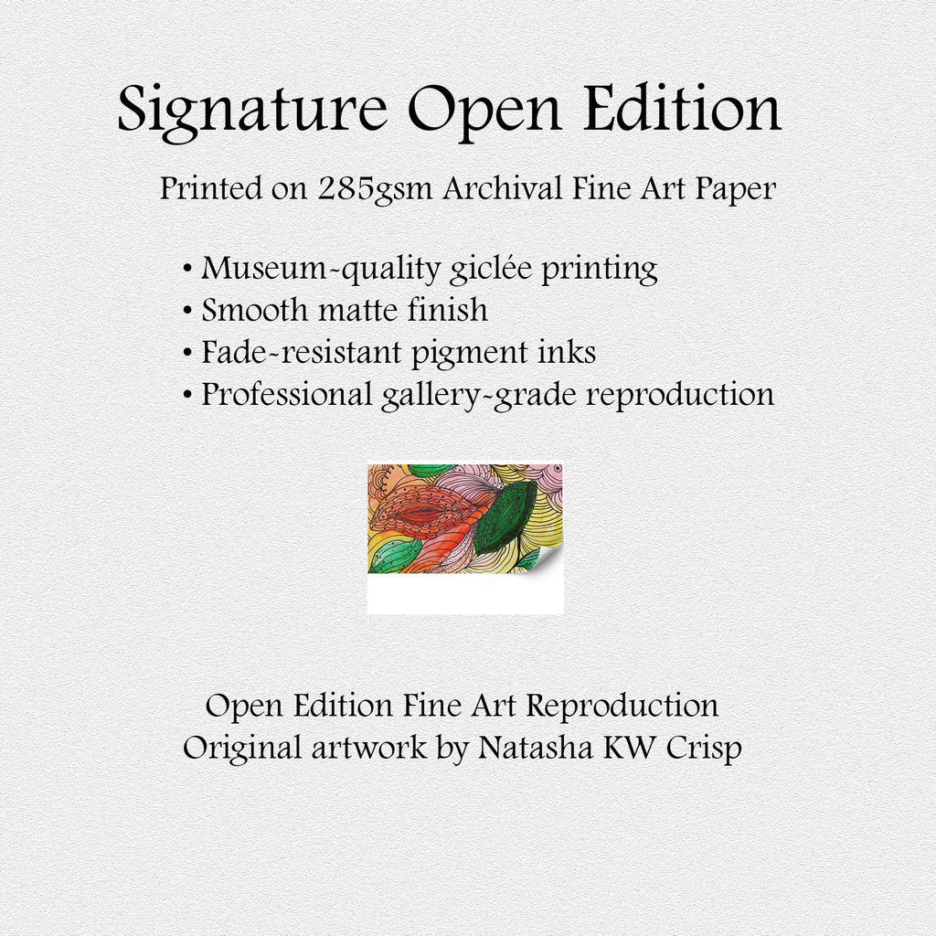 Open Edition Fine Art Print  Abstract Floral Wall Art  285gsm Museum Matte Paper  Large 20x30 Vertical Artwork Modern Botanical Decor