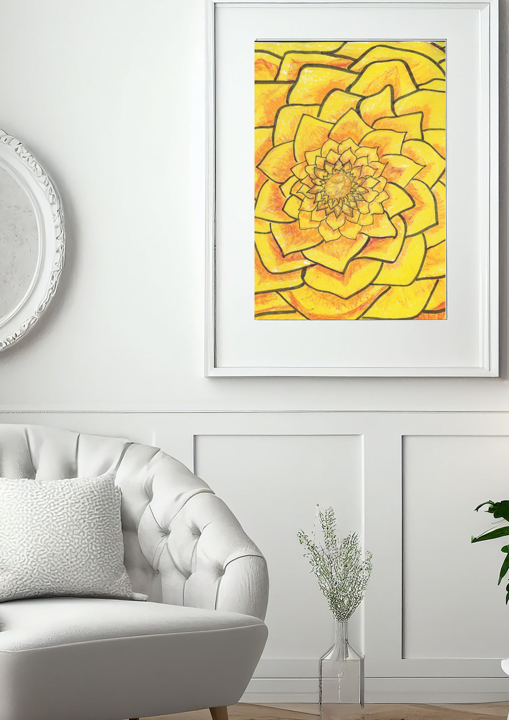 Open Edition Fine Art Print  Abstract Floral Wall Art  285gsm Museum Matte Paper  Large 20x30 Vertical Artwork Modern Botanical Decor