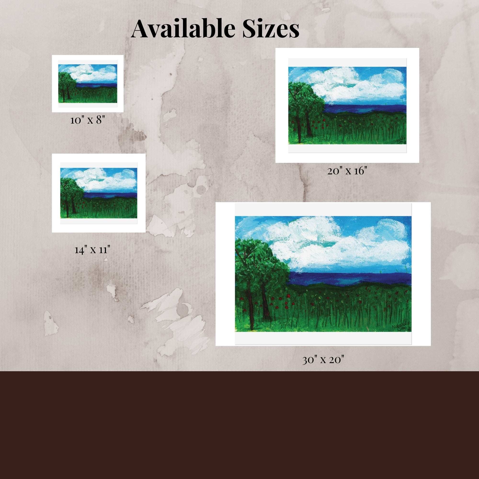 Limited Edition Fine Art Print   285gsm Modern  Decor "Lake View"