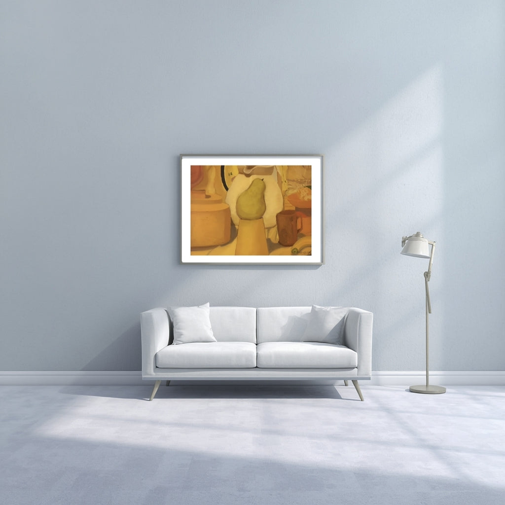 Limited Edition Fine Art Print   285gsm Modern  Decor "Golden Honey Pear"