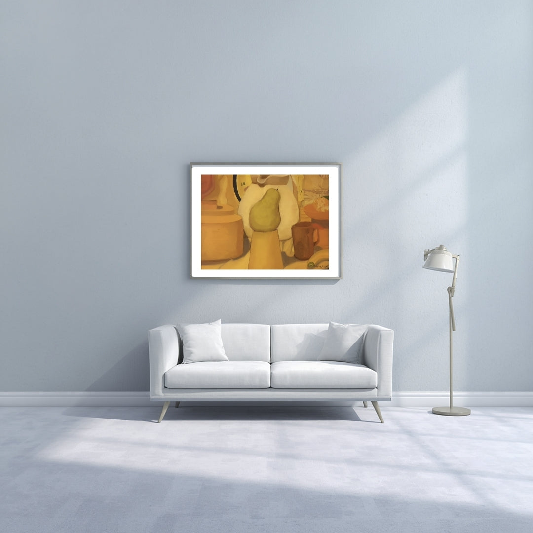 Limited Edition Fine Art Print   285gsm Modern  Decor "Golden Honey Pear"