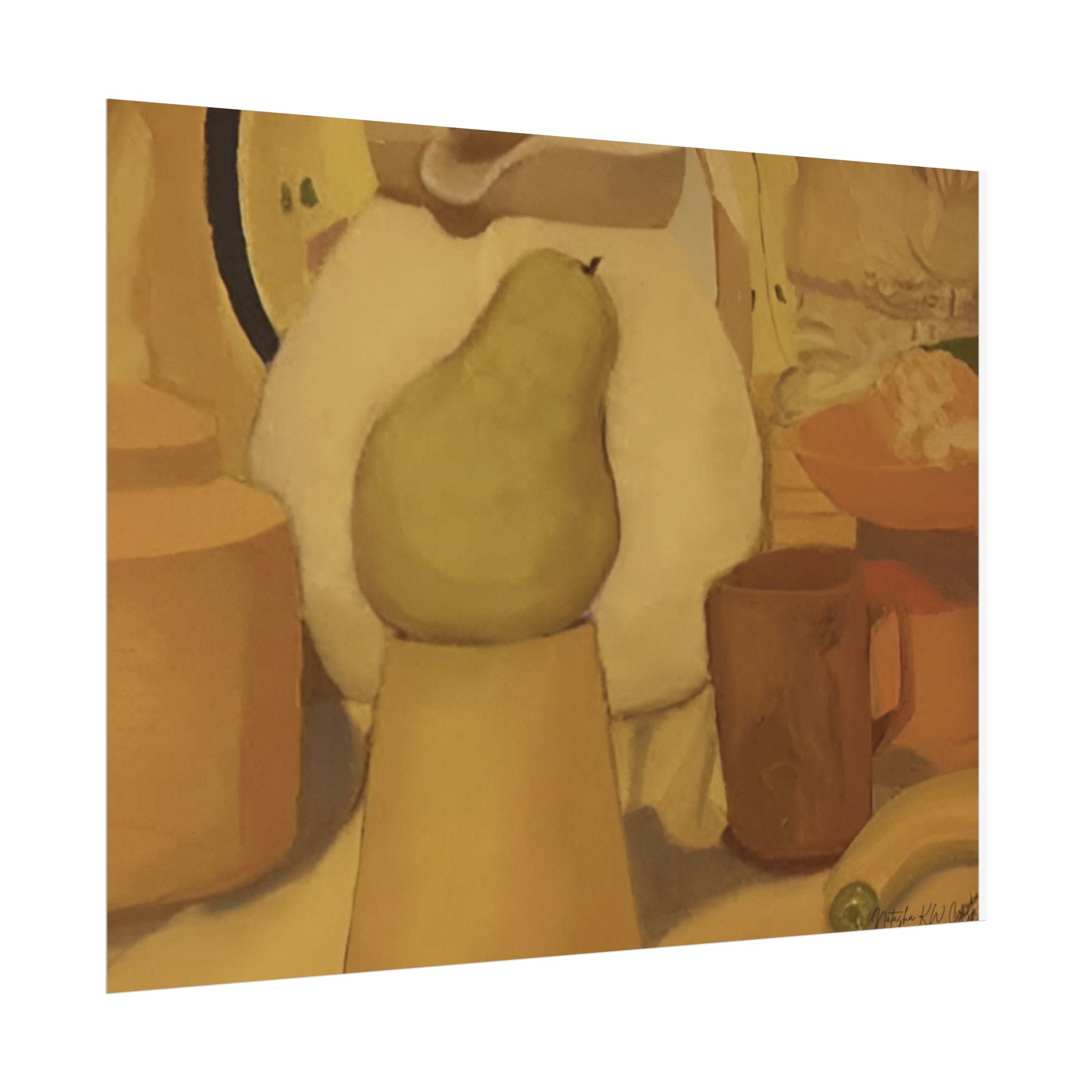 Limited Edition Fine Art Print   285gsm Modern  Decor "Golden Honey Pear"