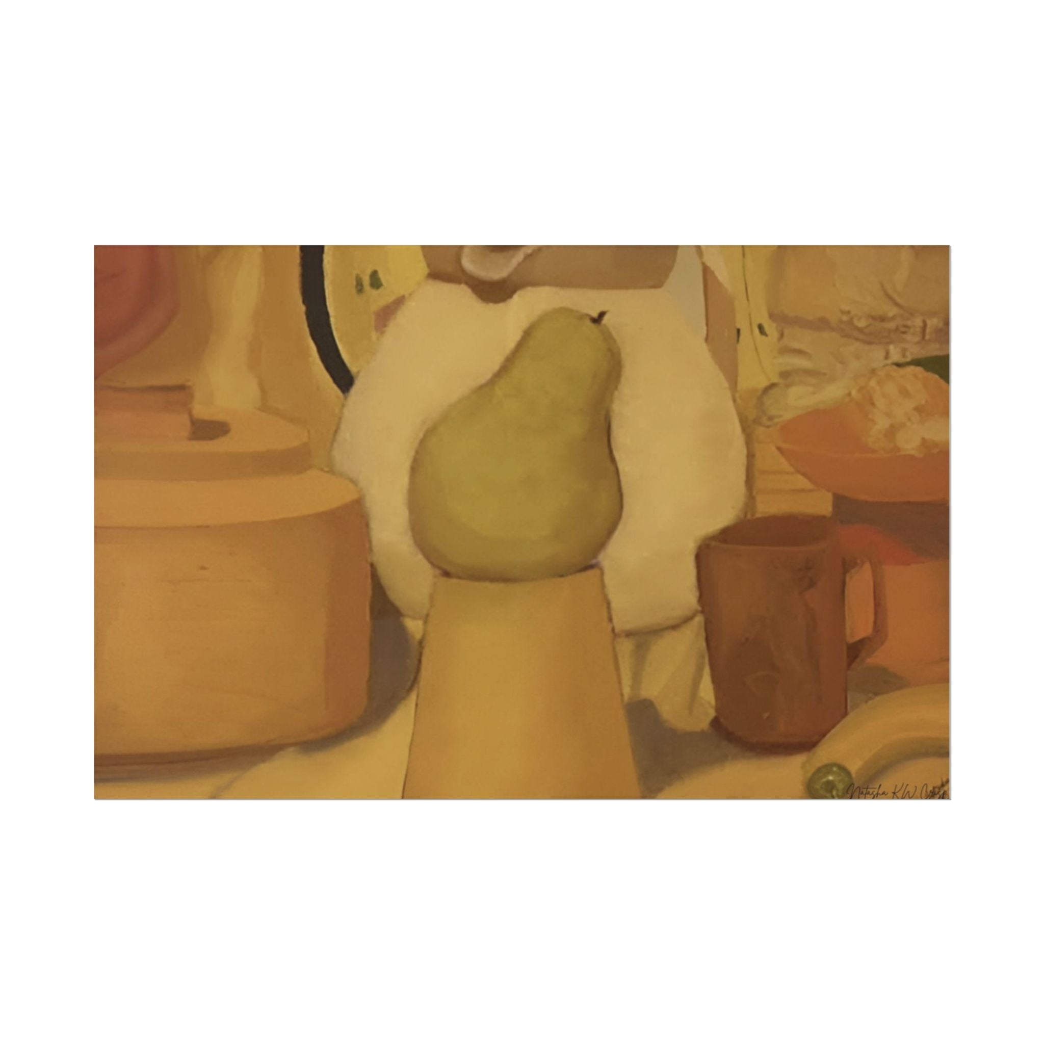 Limited Edition Fine Art Print   285gsm Modern  Decor "Golden Honey Pear"