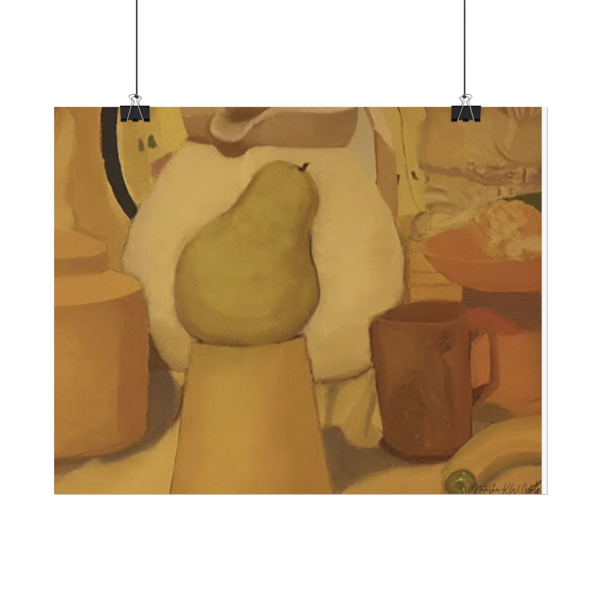 Limited Edition Fine Art Print   285gsm Modern  Decor "Golden Honey Pear"
