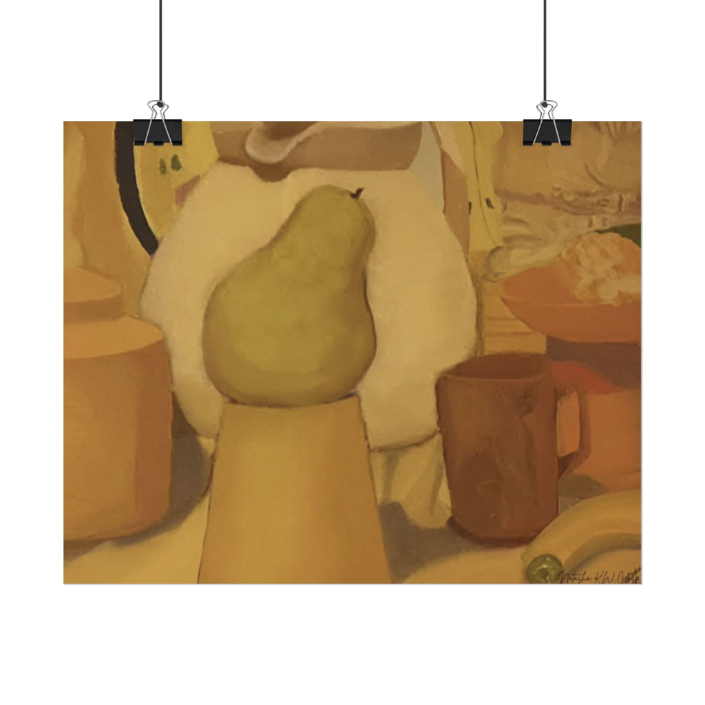 Limited Edition Fine Art Print   285gsm Modern  Decor "Golden Honey Pear"