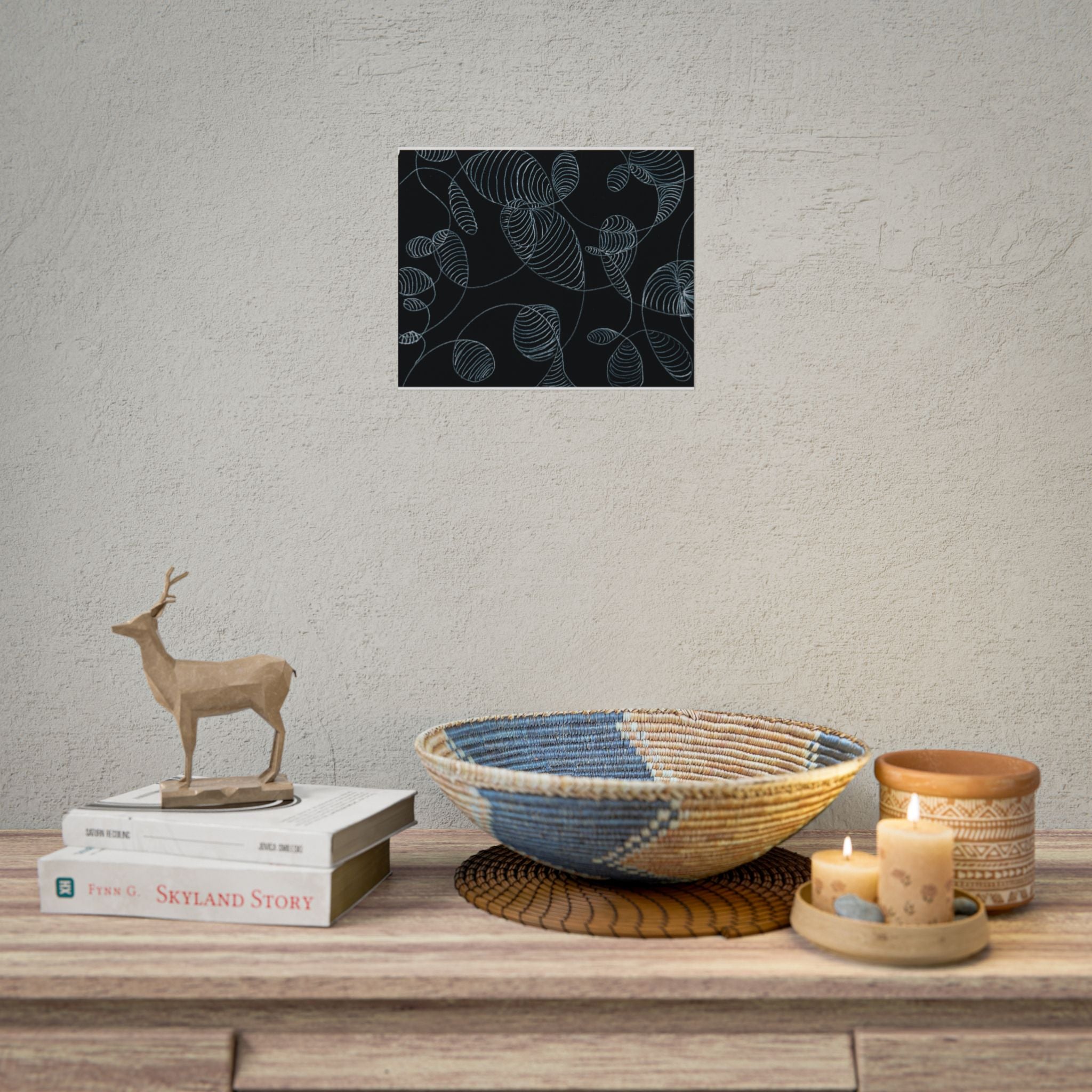 Open Edition Fine Art Print Collection Minimal Abstract Line Art Rolled Poster | 20x30